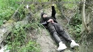 The cute homosexual twink wanking his schlong, pulled throughout his fly during the time that outdoors, is Jon Arteen