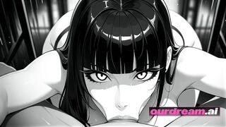Darksome-Haired Hentai Chick's Wicked Penthouse Ride