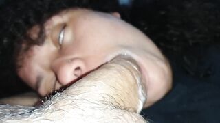 BOTTOM VIEW POV: Avid Throat Skill Session Until Overflowing Cum Finish