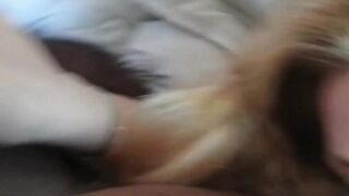White teen sucks her bbc