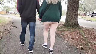 Sexy mother I'd like to fuck big beautiful woman Strolling Around Park With Her Booty Hanging Out! Gives Stranger Head!