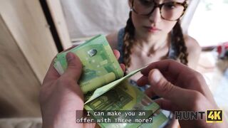 HUNT4K. This nerdy beauty knows the most excellent place to get screwed in the butt