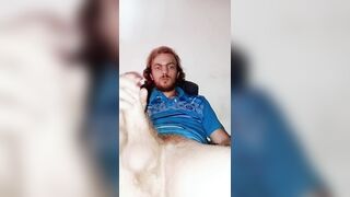 Hawt White dude Wanking Large jock