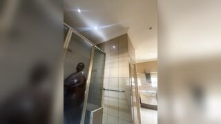 Black Ssbbw mother I'd like to fuck Taking A Shower
