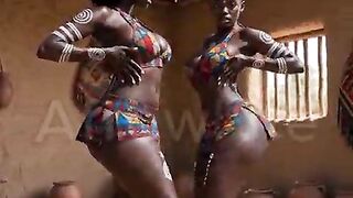 Afro african ebony black nigerian naija teen village hawt curvy darksome skin chick raw fucked in market public scene raw, no cock-sock by a local youthful trader by oral-job aka bj, missionary sex [AI Generated]