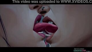 Lesbo AI grok Imagine videogame he-he Caitlyn kissed Vi Canon pair