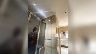 Black Ssbbw mother I'd like to fuck Taking A Shower