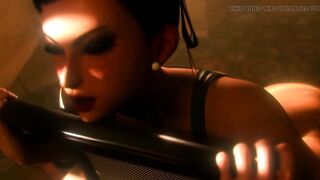 Chun-li Sex Machine Fun - Large Toy on Chair CG Animation (street Fighter)