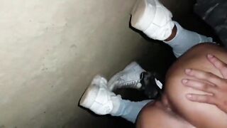 My sister-in-law in the mountains lets me film her peeing, and ends up giving me her taut snatch