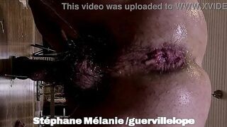 LITTLE FRENCH HOMOSEXUAL FLOOZY GETS HER ANAL TWAT STUFMED