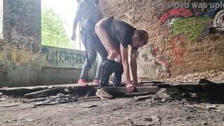 Anastasia Mastix Russian domination outdoor dangerous sex in an abandoned building pegging cute yielding dude Sasha Earth