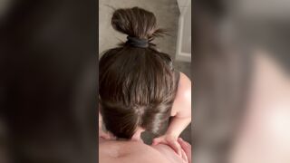 Cute Brunette hair mother I'd like to fuck sucks weenie
