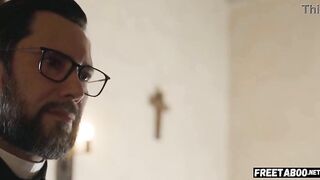 Stripped Teen Seduces Her Priest To Anal Sex