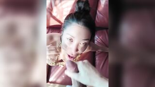 Sexy facial after deepthroat