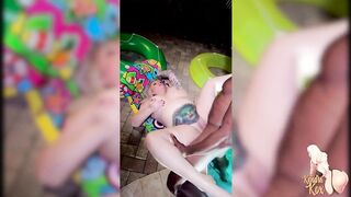 PAWG mother I'd like to fuck KENDRA KOX GETS SCREWED POOLSIDE BY EBONY WANG