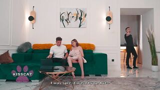 Don't Shout! Spouse Catches Step Daddy with Step Daughter and Joins In FMM - MrCat & Matthew Meier