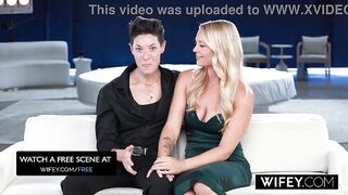 WIFEY Breathtaking Bi-sexual Golden-haired Hotwife Aria Gets BBC Railed In Front Of Her Wife