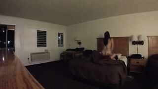 Wife Drilled in Busy Bar and in Hotel Confessing with Door Open