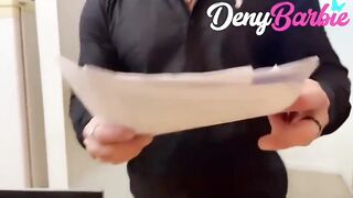 Banging that blond's cunt in a cheap motel and filling her with cum until it overflows.