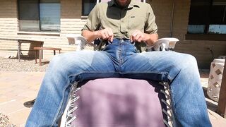 All the patio furniture gets juicy with urinate