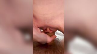 His Petite Flabby Ramrod Is Absolutely Useless - Folds Over Each Time I Guide It Between My Big Labia