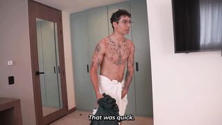 Breasty stepmom lastly gets to fulfill her dream of seeing her stepson's schlong!