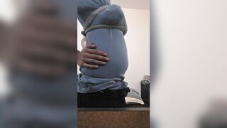 Stomach bulge training with ass slam