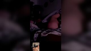 Blond Pawg watching Latino chap wanking on the phone during the time that her boyfriend is in one more room