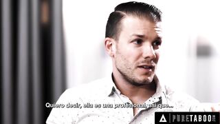 PURE TABOO Counselor Codi Vore Seduces Soft Chap In Front Of His Controlling Wife - SPANISH SUBTITLES