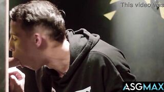 DISRUPTIVE FILMS - Janitor Cleans Cum From Gloryhole & Finds His Own Ramrod
