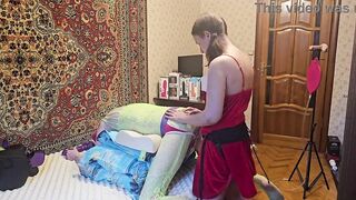 Anastasia Headmistress slaver gal screws in the booty with a ding-dong doggy position obedient femboy dude