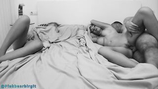 Sharing a Couch with My Most excellent Ally and Her Spouse – Real Amateur Night