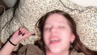 Late Night Bedroom POV: Small Step Sis Implores For Coarse Missionary And Doggy position In My Oversized Tee