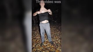 In nature's garb forest walk, cuffed, electro anal/rod