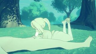 Breasty Golden-haired Shrine Maiden Playgirl Can't Stop Thinking About Knob