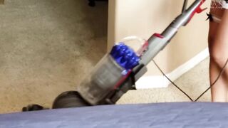 Little Oriental Maid Gets Stuck below Daybed