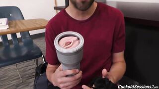 Cuck watches his fave teacher go ebony