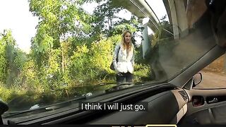 FakeTaxi Girl is pounded by my large dick on my taxi