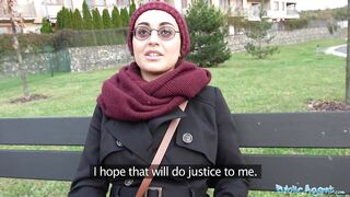 Public Agent Afghan cutie pays to screw a large ramrod