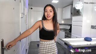 I'm going to fuck the handyman! Will this guy resist my teen body?