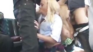 2 blondes groped in bus