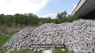 Public Agent Cowgirl riding in outdoors screw