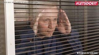 PORNO ACADEMY, Francesca Di Caprio Gets double penetration From Her Teachers