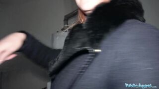 Public Agent Russian redhead takes money for sex