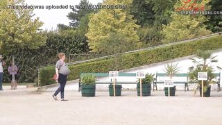 saggy melons no brassiere in public