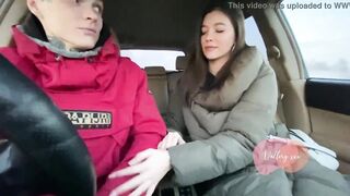 SPY CAMERA Real russian oral in car with conversations