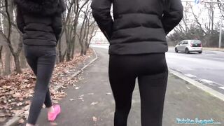 Public Agent Real s stopped on the street for dirty proposals