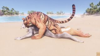 Wild Life / Yiff Wolf Gal with Fur Tiger