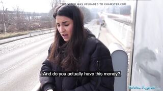 Public Agent Hawt creampie orgasm after outdoor steamy sex