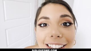 SisLovesMe - Sexy Latin Babe Stepsis Receives her Vagina Rocked